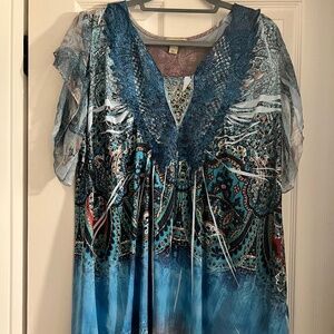 One World Short Sleeve Blouse, 2X